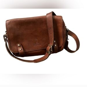 Rare vintage "Young Camel" Italian leather crossbody messenger bag EUC